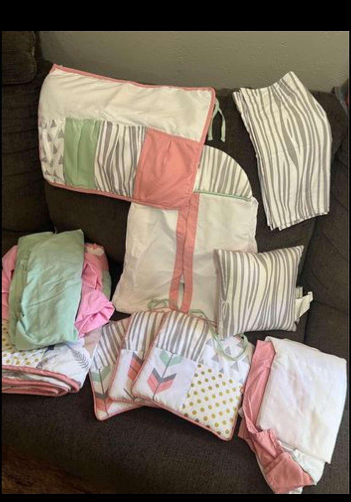 sweet jojo crib bedding Coral 11 Pcs eBay