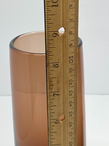 Set of two Vintage Vase Smokey Brown And Clear Approximately 8 In Tall Heavy - Picture 13 of 17