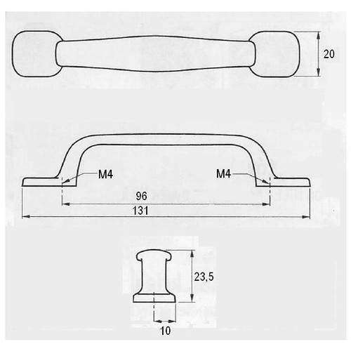 Möbelgriff Schubladengriff Möbelknopf BA 96mm Antik Messing - Bild 3 von 3