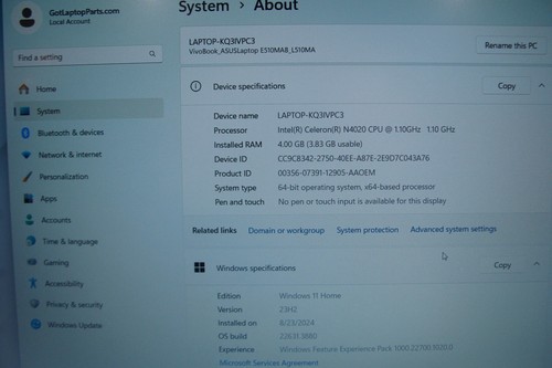 ASUS VivoBook  E510MA 15.6"FHD Celeron N4020 1.1GHz 4GB 64GB 95% Battery WRTY25 - Picture 5 of 24