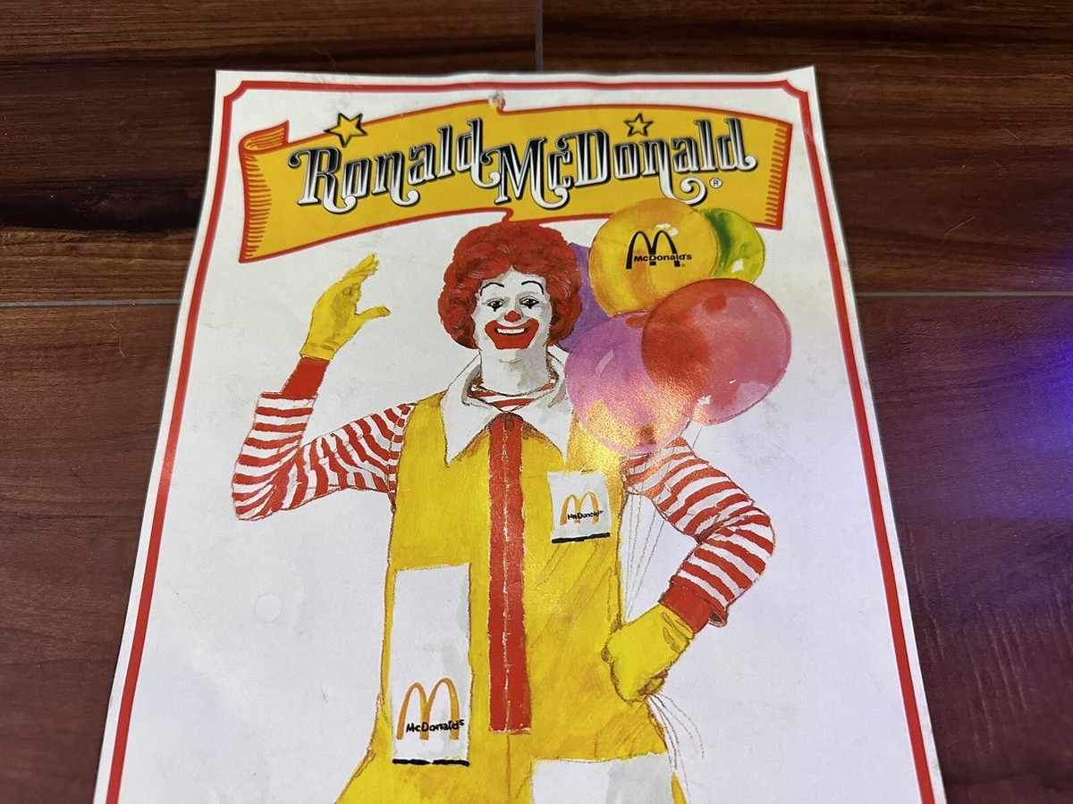 VINTAGE 1970'S MCDONALDS Ronald McDonald German Calendar W/ Coupon