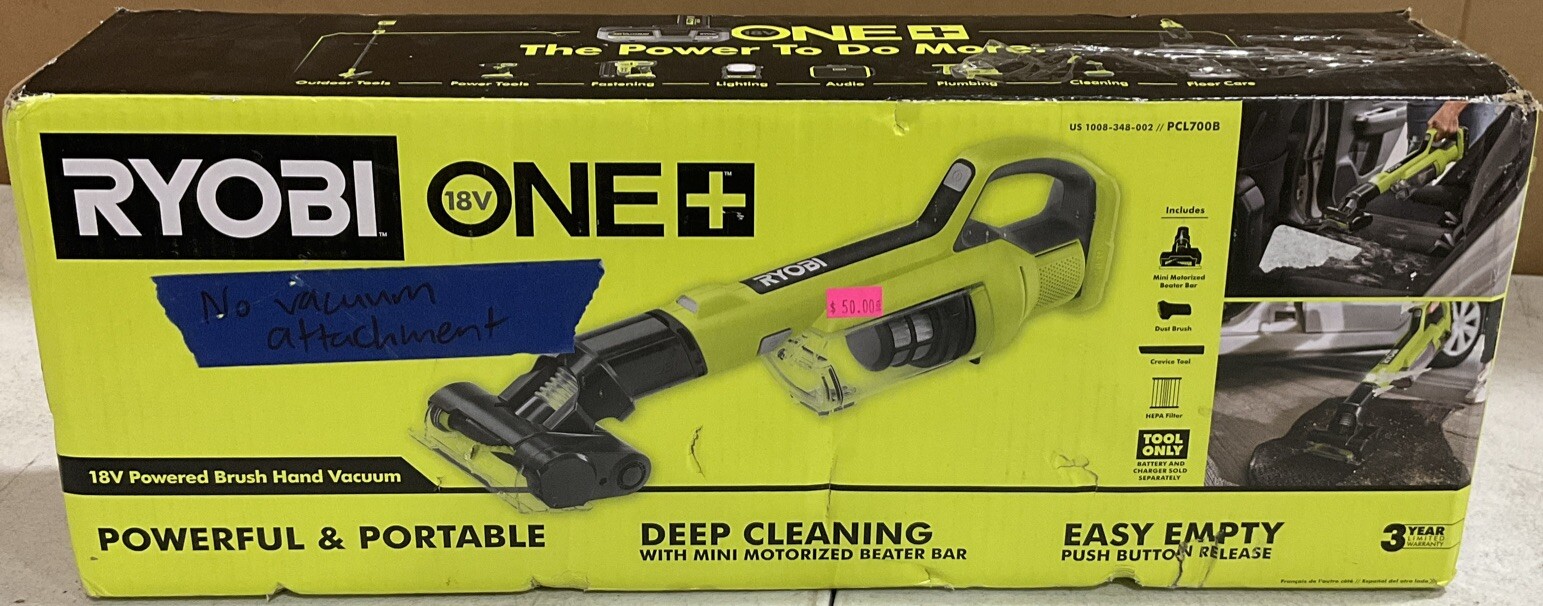 Ryobi Vacuum Kit PCL700K ONE+ 18V Cordless Hand Vac w/ Battery