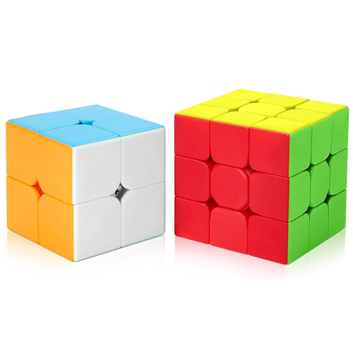 2x2 3x3 Pyramid Puzzle toy twist cube Moyu Qiyi 3PCS Stickerless Speed - Picture 7 of 15