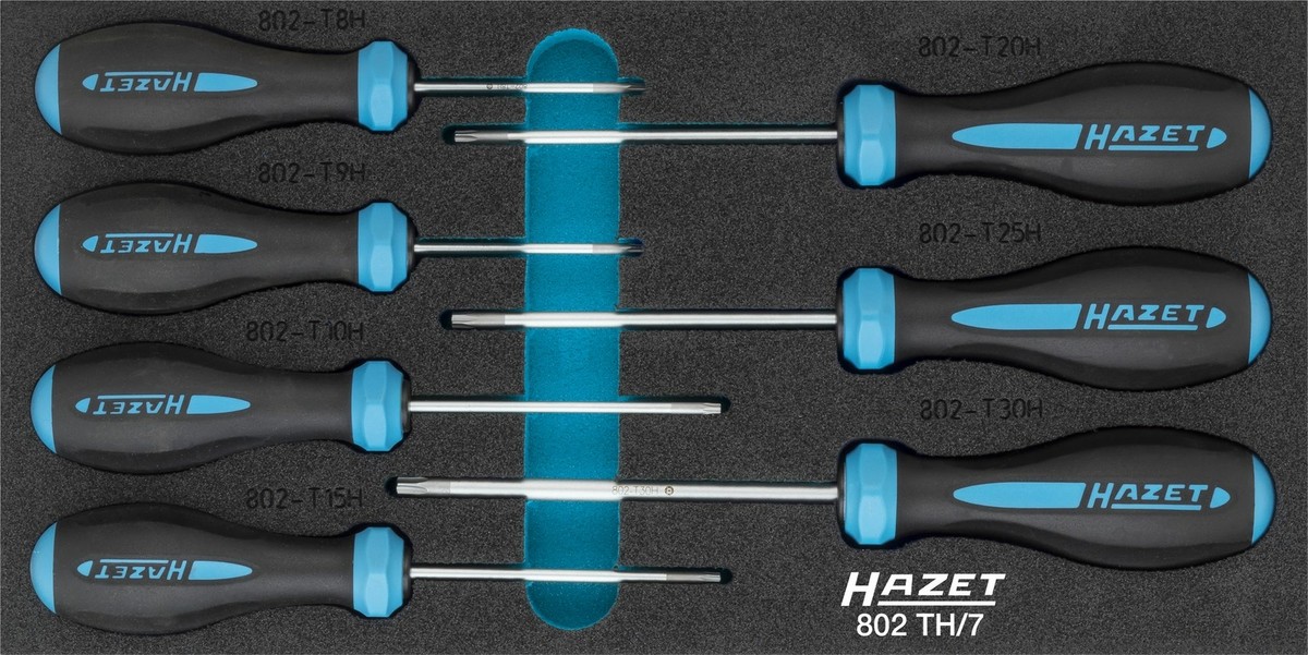 HAZET HEXAnamic screwdriver set 802TH/7 Tamper-resistant