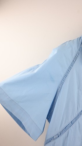JOSLIN "Selena" organic cotton shirt in sky blue size 14 BNWT - Picture 11 of 13