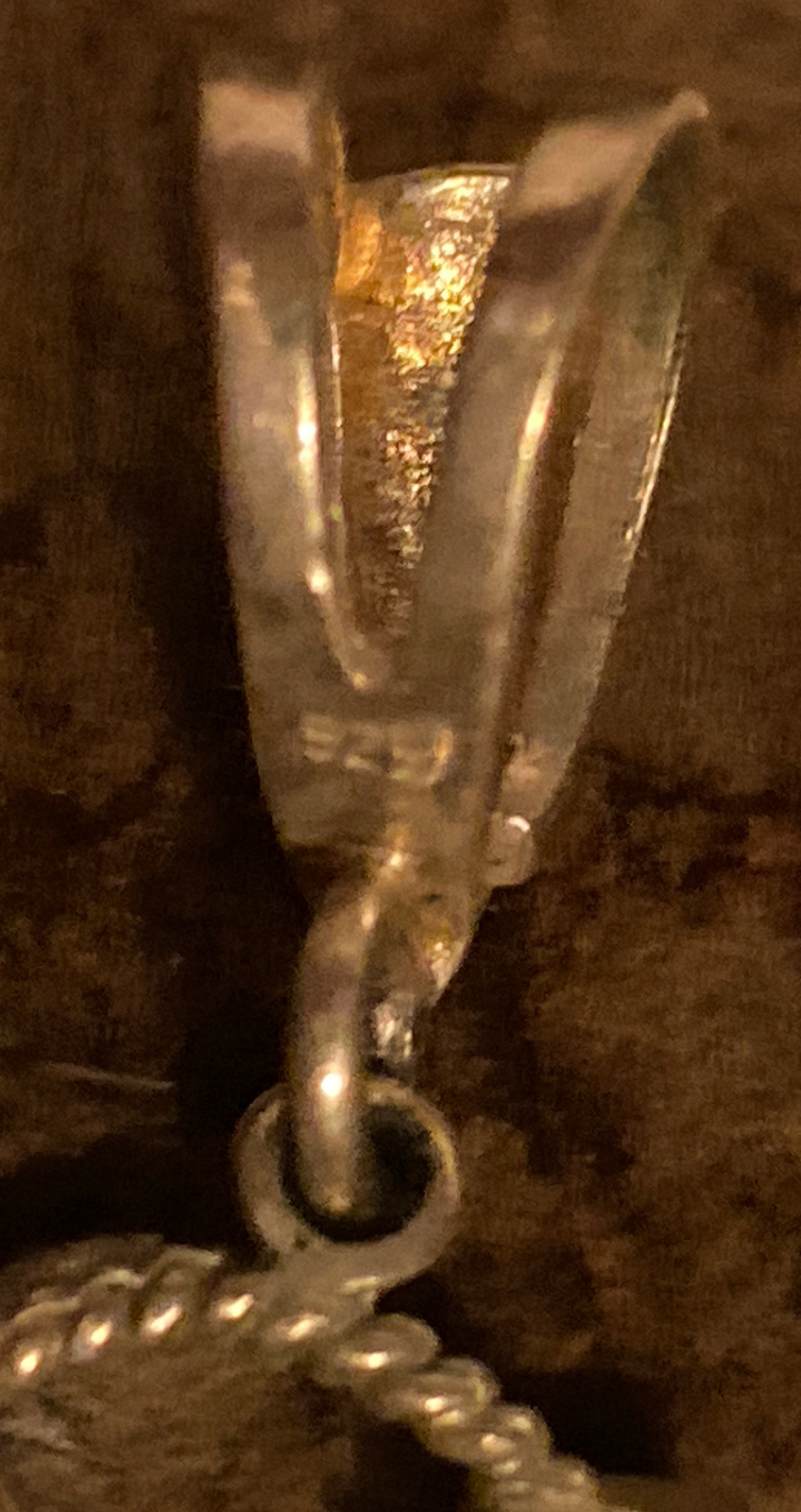 large Sterling Silver 925 Initial Rhinestone “K”P… - image 5