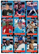 Lot of 9 1988 Donruss Rated Rookies RC Major League Baseball Cards