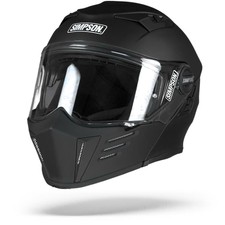 Simpson Darksome Solid Mate Negro Modular Helmet Casco - ¡Nuevo! ¡Envío gratis!