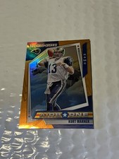 KURT WARNER 2021 ROOKIES & STARS AIRBORNE FOOTBALL ORANGE /25