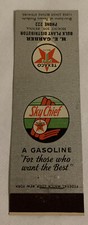 Vintage Sky Chief Texaco Gasoline in PA Ad Matchbook Cover L0470