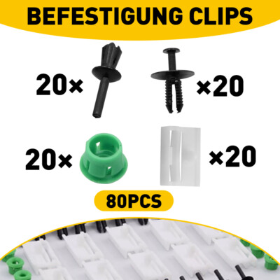 80x Schwellerclips Befestigungs Clips Kit Seiten Schweller für BMW 3er E36 E46