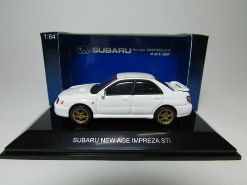 AUTOART 1/64 SUBARU IMPREZA WRX STI 2001 WHITE RHD n KYOSHO WITH ...