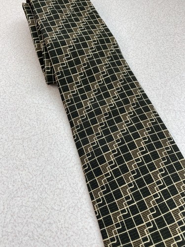 Gattonero Silk Necktie ~ Made in Italy ~ Shades of Green and Tan - Picture 5 of 5