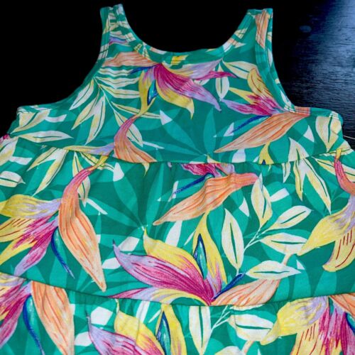 Wonder Nation Girls Tropical Foliage Print Swing Tank Top Green Breeze NWT - Picture 2 of 3