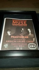 Muse Drones Tour American Airlines Center Dallas Rare Promo Ad Framed! 