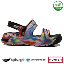 Image of HUNTER LADIES HYDRO BLOOM WALKING OUTDOOR BEACH SUMMER SANDALS SHOES CLOGS MULES
