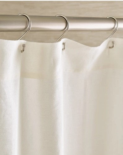 TENDA DOCCIA LINO EUROPEO COTOGNA NUOVA SENZA ETICHETTE AVORIO 72 X 72 BAGNO 100% FLAX - Foto 2 di 10