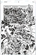 JOHN BYRNE DOES THOR FOR DC! JACK KIRBY 4TH WORLD ORIGINAL ART PAGE 2/3 SPLASH