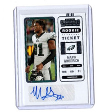 2022 Panini Contenders Rookie Ticket Mario Goodrich Autograph Rookie Card #295