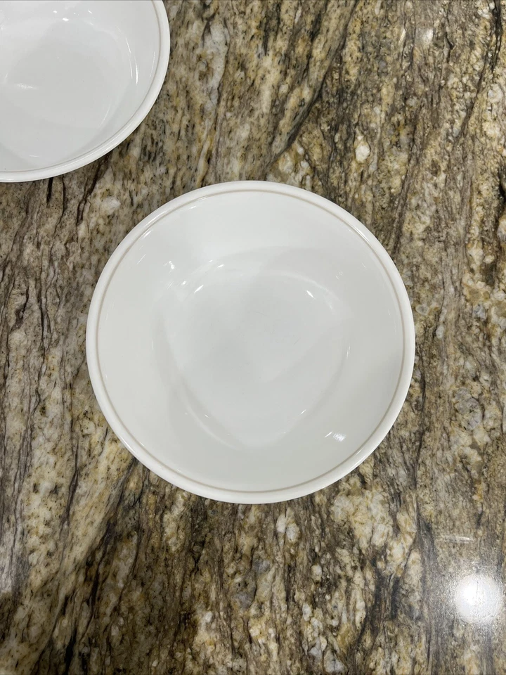 Ensaladera sopa de cereales Corelle 6 1/4" X 1 7/8” blanca con rayas beige 4 🇺🇸 Foto 3 de 4