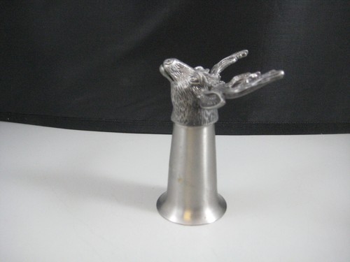 Jagermeister Stag Buck Head Pewter Stainless Shot Glass Shooter Barware - Picture 4 of 7