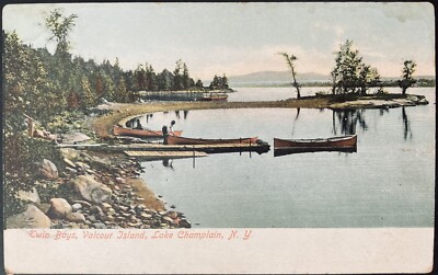 LAKE CHAMPLAIN, NY. C.1911 PC.(A19)~VIEW OF TWIN BAYS, VALCOUR ISLAND