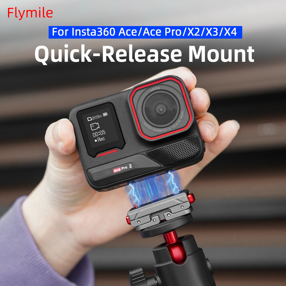 Insta360 Ace/Pro/X4/X3 Metal Adapter Mount Bracket for Action Cam-image