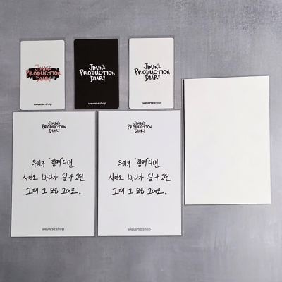 BTS JIMIN Production Diary イベント 当選 3点セット BTS Jimin's Production Diary Early Bird official Photocard Weverse