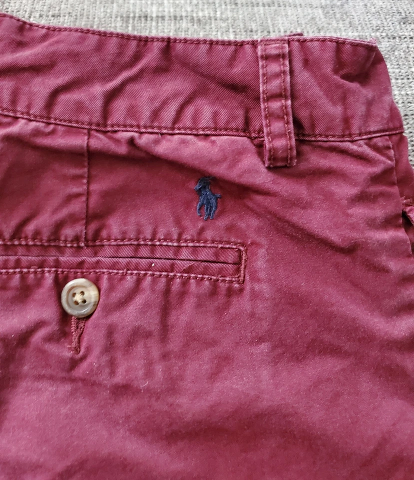 Chinos Polo Ralph Lauren Niños Algodón Borgoña Talla 20 Foto 2 de 4