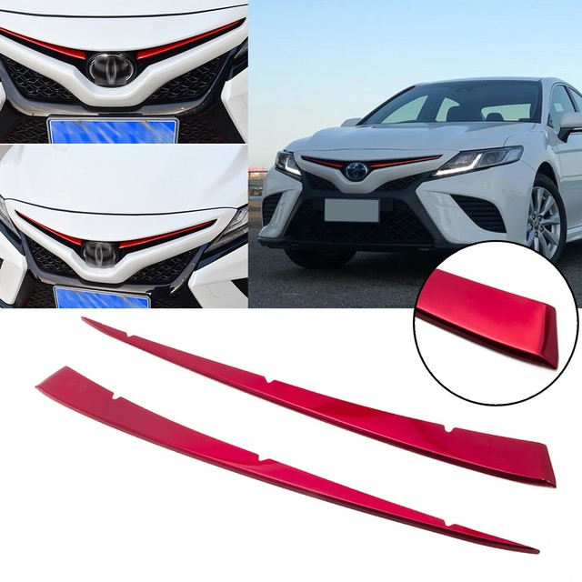 For Toyota Camry SE XSE 2018 19 20 Red Stainless Front Bumper Grill Grille Cover | eBay