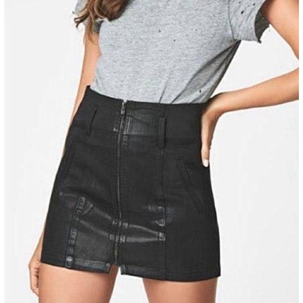 Brand Carmar Carmar Skirt LF Carmar Wax Skirt Size 25 Charcoal Grey