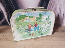 PETITE VALISE EN CARTON JOUET ANCIEN POUPÉE OURS COLLECTION 