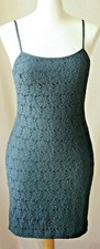 LATE EDITION BLACK FLORAL LACE SPAGHETTI STRAPS COCKTAIL PARTY MAXI DRESS