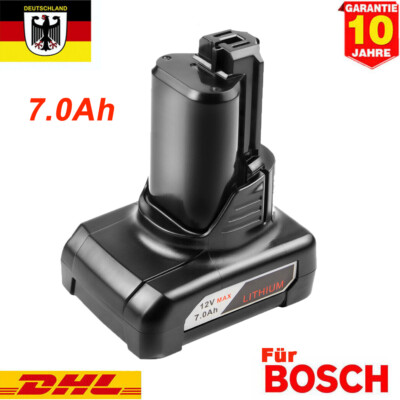7.0Ah 10.8V/12V Lithium-Ion Akku für Bosch BAT411 BAT412 BAT411A GSA GSR GDR GSB