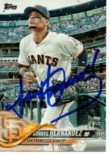 Gorkys Hernandez San Francisco Giants 2018 Topps Series 2 Signed Card