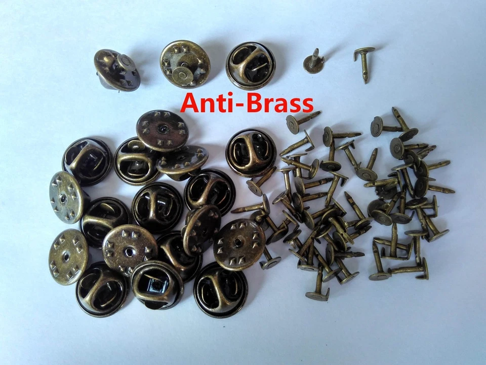 Venta al por mayor tachuelas de latón tacs pin mariposa cierre trasero embrague hallazgos broches Foto 4 de 4