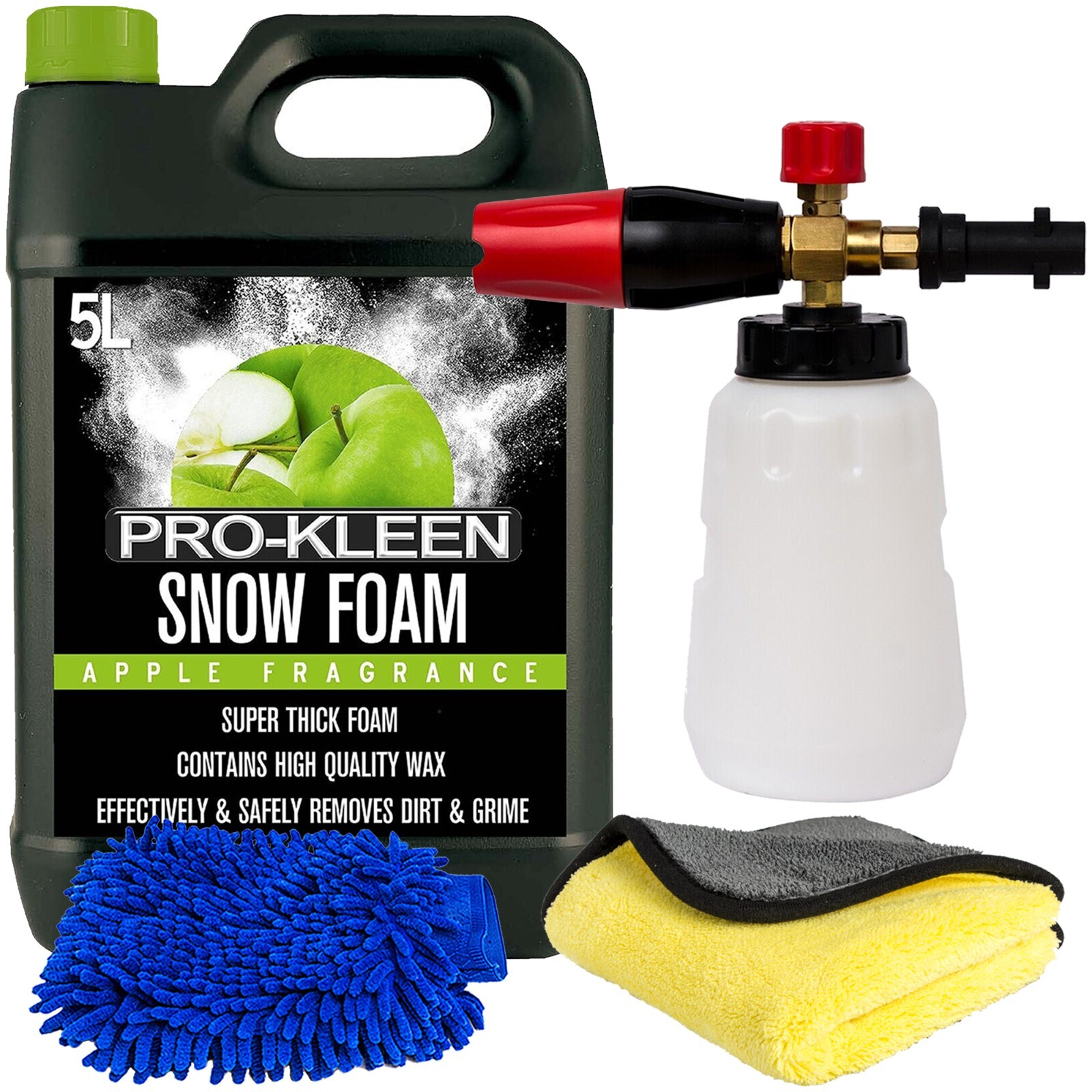 B&Q - Apple Snow FoamKarcher K Series Snow Foam Lance & Microfibre Cloth & Mitt Pressure Washer - Image 2
