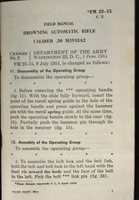 Browning Auto Rifle Caliber .30 M1918A2, 1951 Manual Changes, FM 23-15  