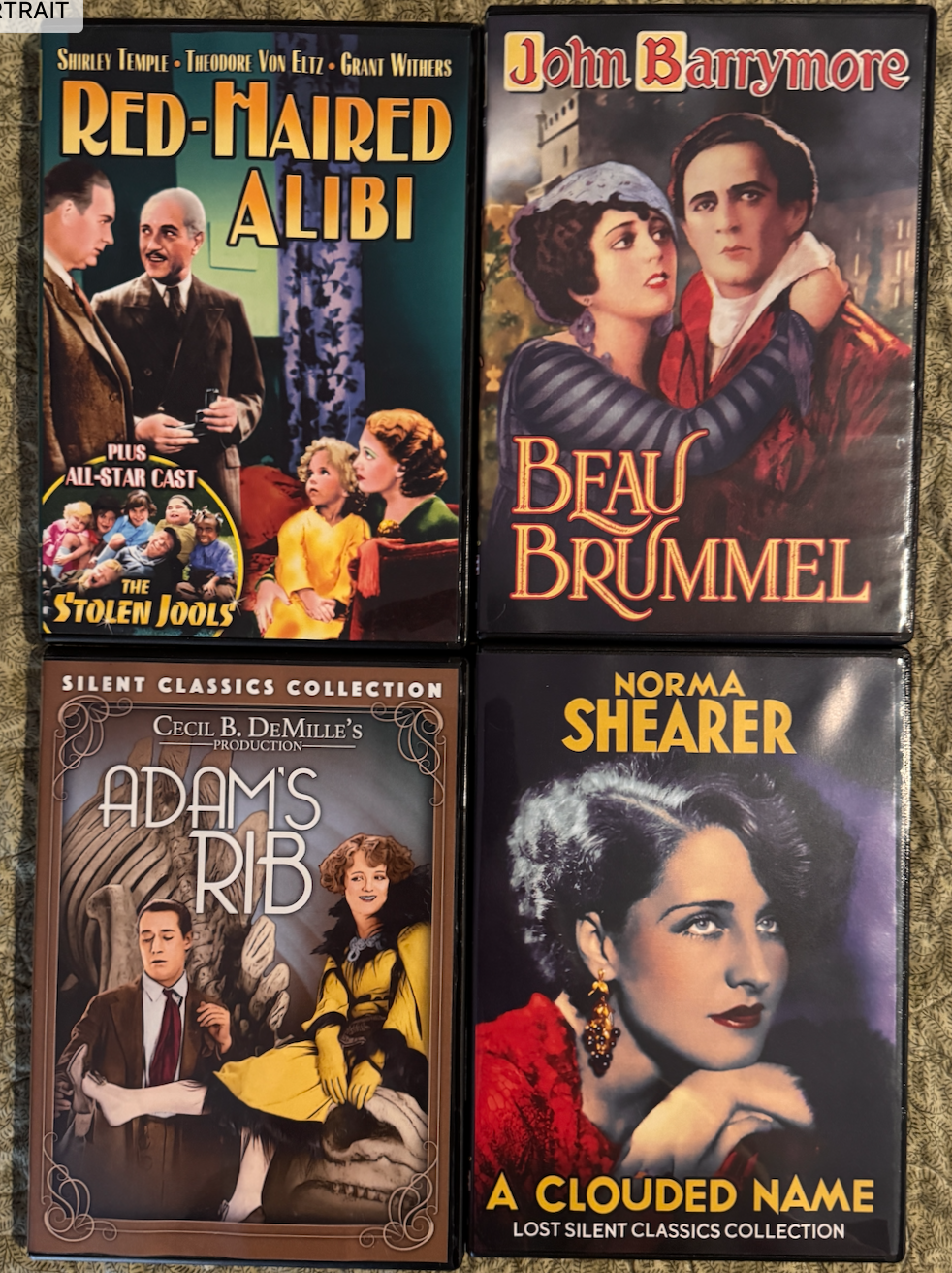 4 CLASSIC SILENT FILMS BLACK & WHITE WITH MUSIC MANY SILENT STARS LIKE NEW DVDs