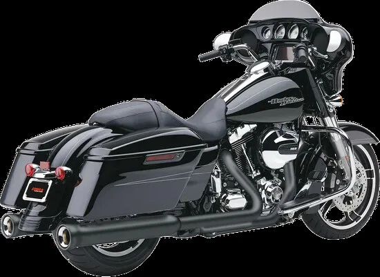 Silenciador sin cordones Cobra negro 4 pulgadas Neighbor Hater para Road Glide Special 17-21 Foto 3 de 4