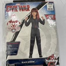 Black Widow, Captain America Civil War Avengers Child's Costume, Girl Small 4-6