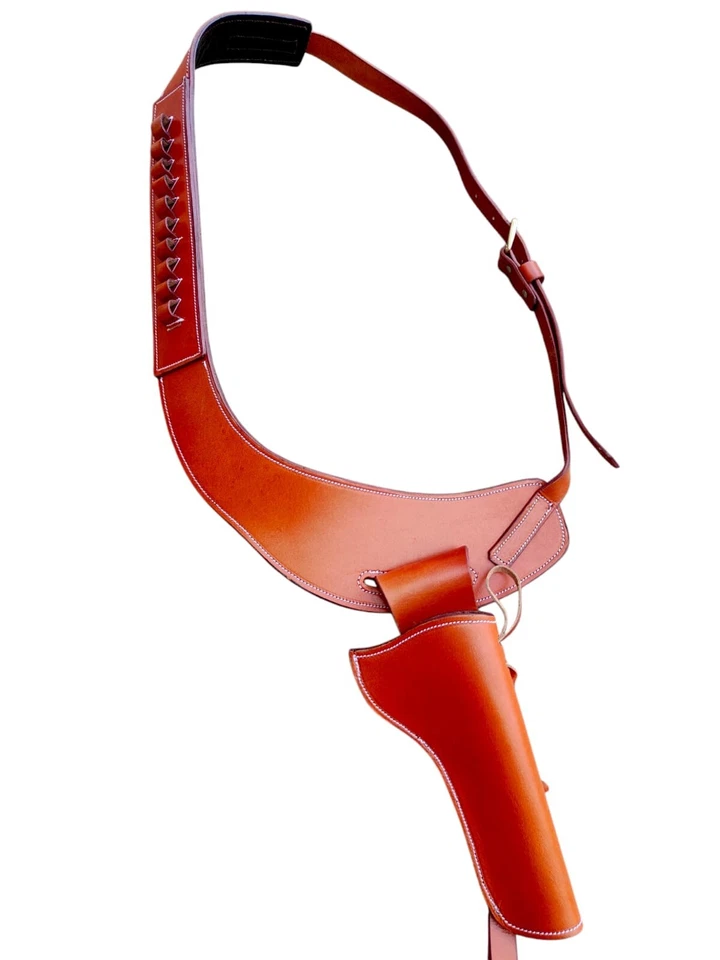 Leather Shoulder Holster With Shell Loops Fits Colt Anaconda .45 Colt fit 4"-8" - Image 2 of 4