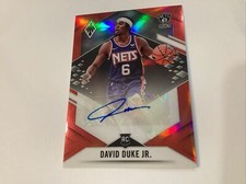 David Duke Jr. 2021-22 Panini Chronicles Phoenix Rookie Autographs Red Auto d