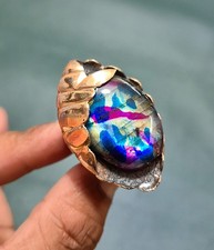 Multi Fire Labradorite Ring Wire Wrapped Jewelry Designer Ring For Gift