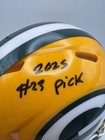 Matthew Golden Autographed Mini Helmet - Fanatics CoA-#23 Pick (W/ Inscription) — photo 3
