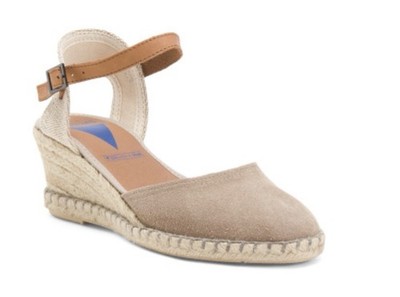 Verbenas Malena Espadrille Wedge Shoes  Suede Made in Spain Size 10.5 (42) NIB