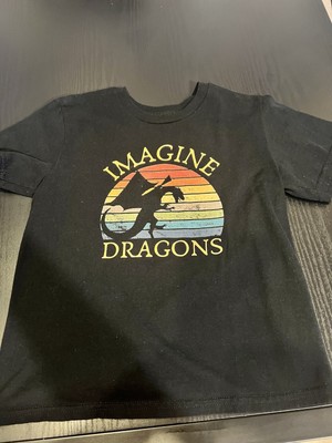 Imagine Dragons and Bon Jovi Black T-Shirts Tee Top Kids Boys Rock Music 5T-6T