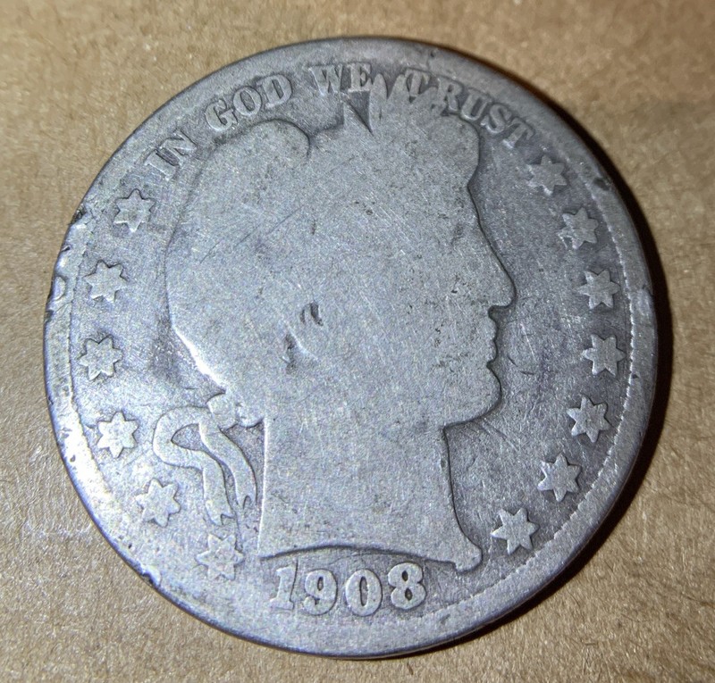 1908 O Barber Half Dollar Y130
