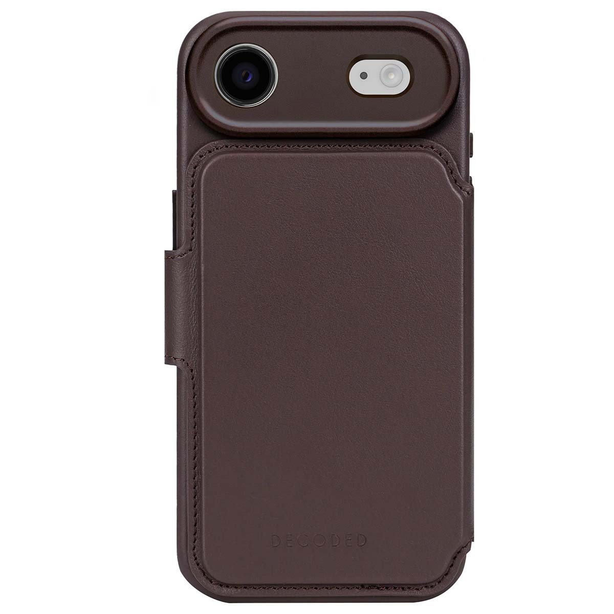 Étui en cuir Decoded pour iPhone 17 Air avec coque amovible haut de gamme noir