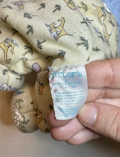 Carter's THE Beatles John Lennon Imagine Elephant Rattle Plush 2001 Yoko Ono - Picture 4 of 9